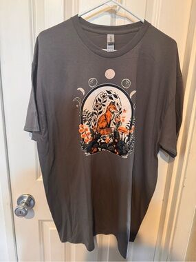 MoonPhase Fox Graphic T-Shirt